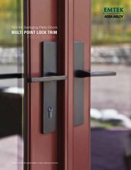 Emtek 2012 Multi-Point Lock Trim Price Book