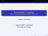 Econometric Causality - Professor James J. Heckman - University of ...