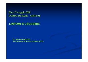 LEUCEMIE E LINFOMI - Associazione Italiana Registri Tumori