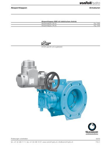 Absperrklappen Armaturen - vonRoll hydro