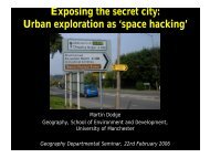 Exposing the secret city: Urban exploration as 'space hacking'