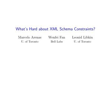 What's Hard about XML Schema Constraints?