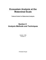 Ecosystem Analysis at the Watershed Scale - Regional Ecosystem ...