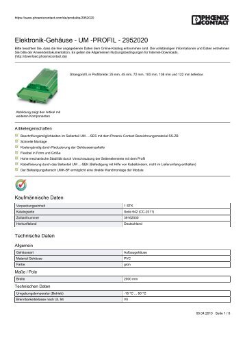 Elektronik-GehÃ¤use - UM -PROFIL - 2952020