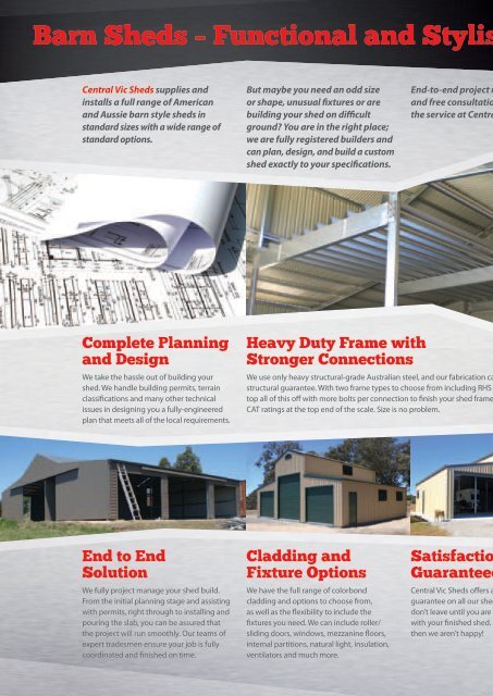 to download our Barn Sheds brochure (pdf) - Central Vic Sheds