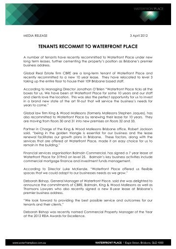 to read the full pdf version - Waterfront Place