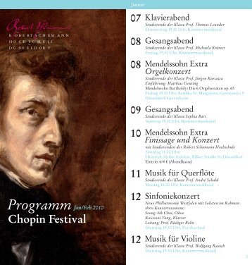 Chopin Festival - Robert Schumann Hochschule Düsseldorf