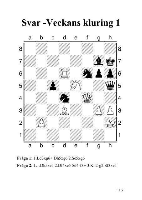 FrÃ¥ga 1 - Sveriges SchackfÃ¶rbund