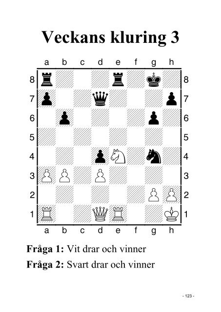 FrÃ¥ga 1 - Sveriges SchackfÃ¶rbund