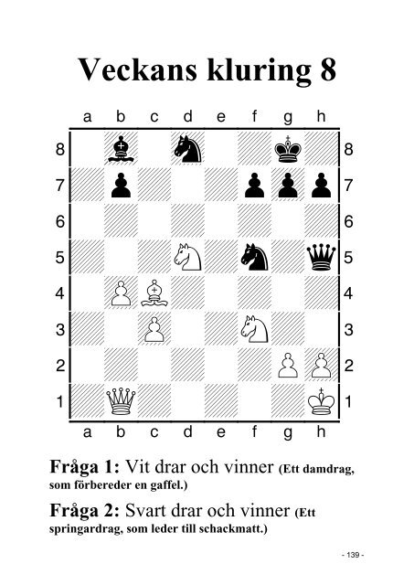 FrÃ¥ga 1 - Sveriges SchackfÃ¶rbund