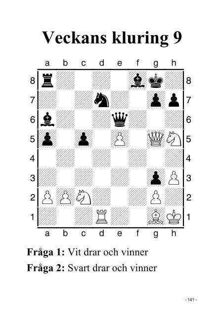 FrÃ¥ga 1 - Sveriges SchackfÃ¶rbund