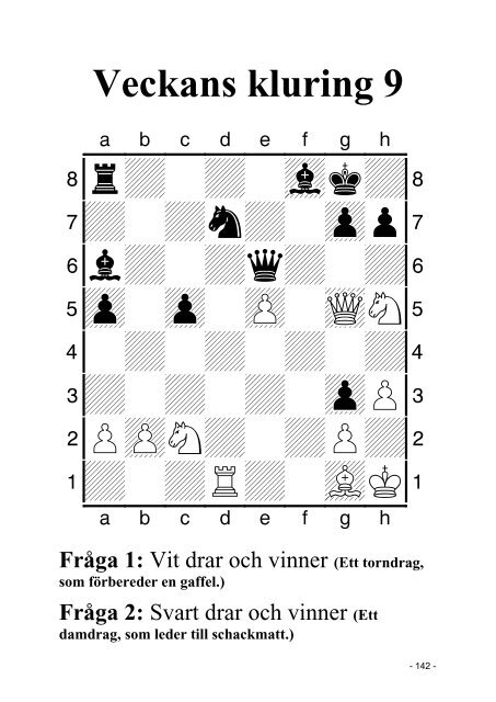 FrÃ¥ga 1 - Sveriges SchackfÃ¶rbund