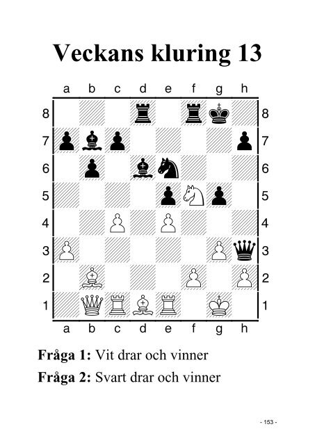 FrÃ¥ga 1 - Sveriges SchackfÃ¶rbund