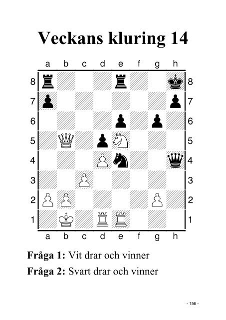 FrÃ¥ga 1 - Sveriges SchackfÃ¶rbund