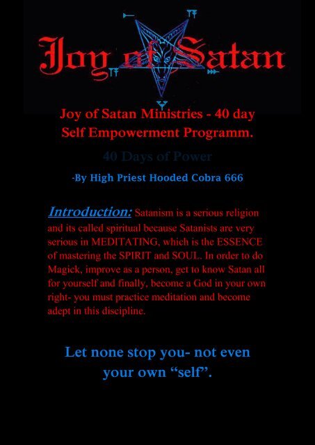Joy of Satan Ministries