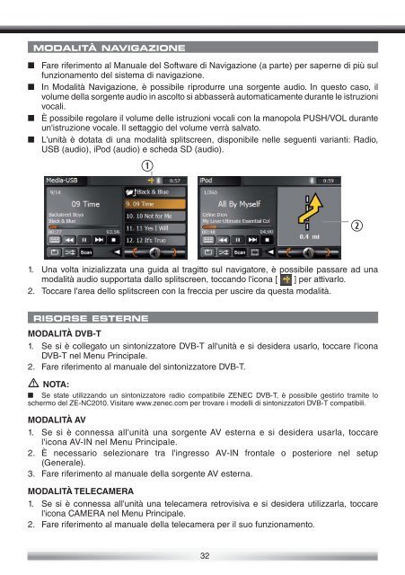 naviricevitore specifico per auto vw modello manuale d'uso - Zenec