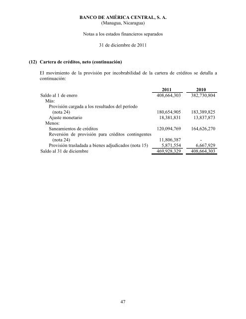 BANCO DE AMÉRICA CENTRAL, S. A. (Managua, Nicaragua ...