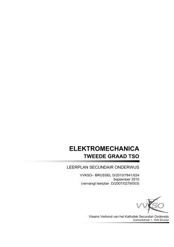 Elektromechanica tweede graad tso - VVKSO - ICT-coördinatoren