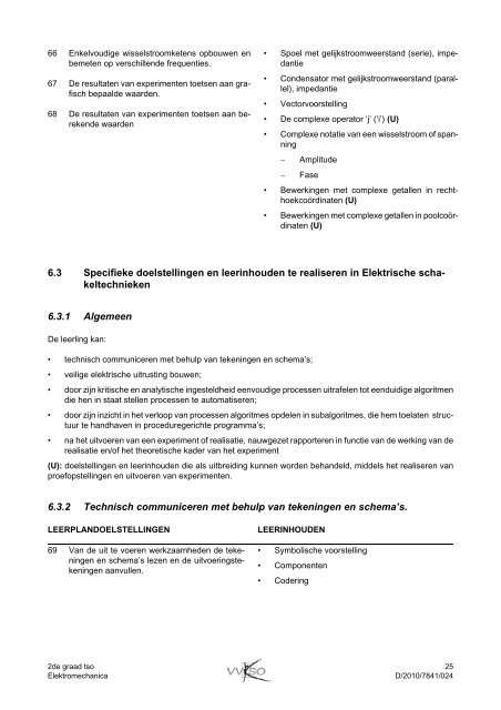 Elektromechanica tweede graad tso - VVKSO - ICT-coördinatoren