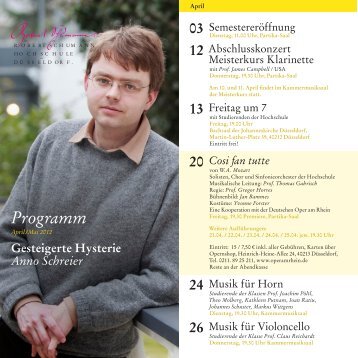 Programm Apr. Mai 2012 - Robert Schumann Hochschule Düsseldorf