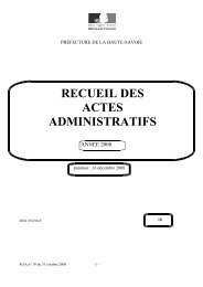 RAA du 31 octobre 2008 - Les services de l'Ãtat en Haute-Savoie