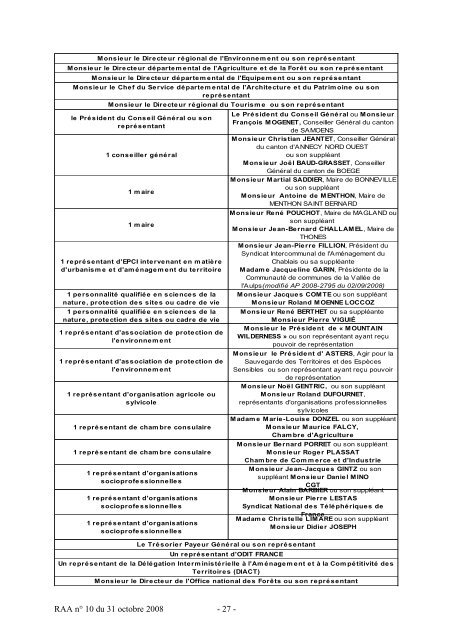 RAA du 31 octobre 2008 - Les services de l'Ãtat en Haute-Savoie