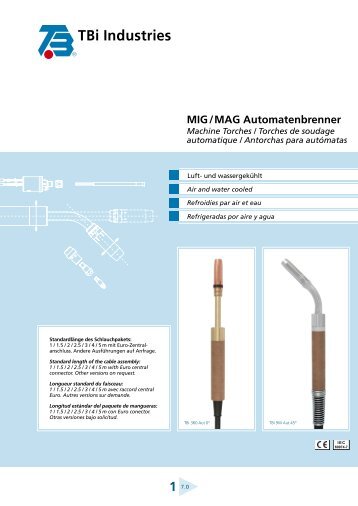 MIG / MAG Automatenbrenner - TBi Industries