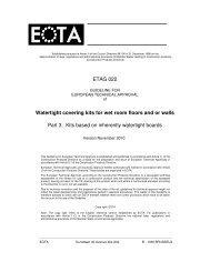 ETAG 022 Watertight covering kits for wet room floors and or walls ...