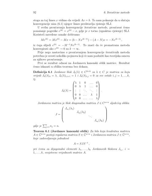 NumeriÄka linearna algebra - Odjel za matematiku - SveuÄiliÅ¡te ...