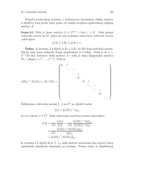 NumeriÄka linearna algebra - Odjel za matematiku - SveuÄiliÅ¡te ...