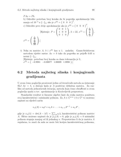 NumeriÄka linearna algebra - Odjel za matematiku - SveuÄiliÅ¡te ...
