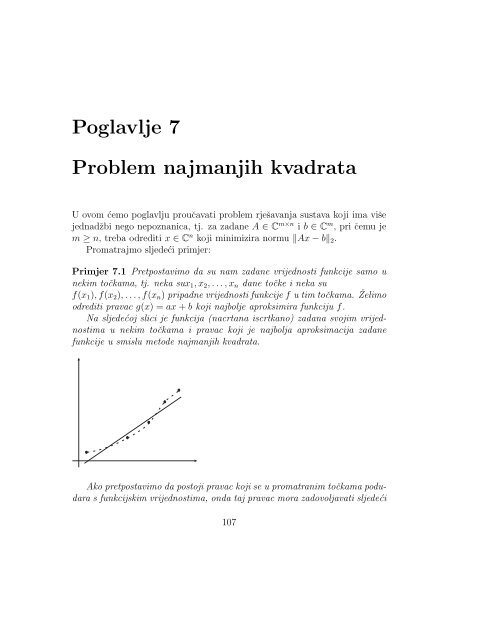 NumeriÄka linearna algebra - Odjel za matematiku - SveuÄiliÅ¡te ...