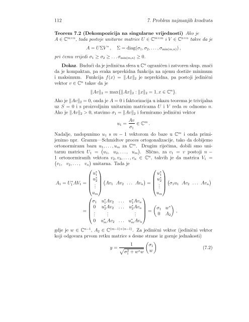 NumeriÄka linearna algebra - Odjel za matematiku - SveuÄiliÅ¡te ...