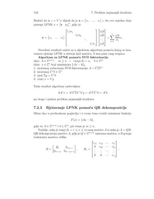 NumeriÄka linearna algebra - Odjel za matematiku - SveuÄiliÅ¡te ...