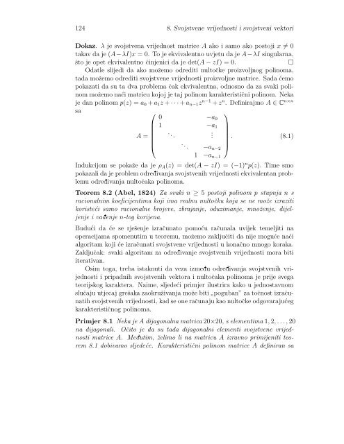 NumeriÄka linearna algebra - Odjel za matematiku - SveuÄiliÅ¡te ...