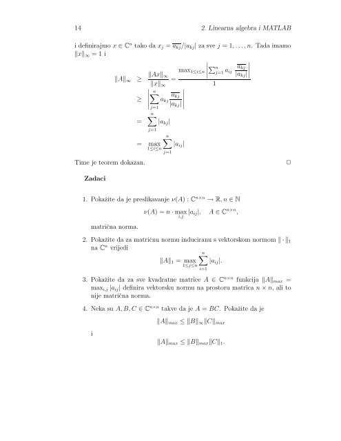 NumeriÄka linearna algebra - Odjel za matematiku - SveuÄiliÅ¡te ...