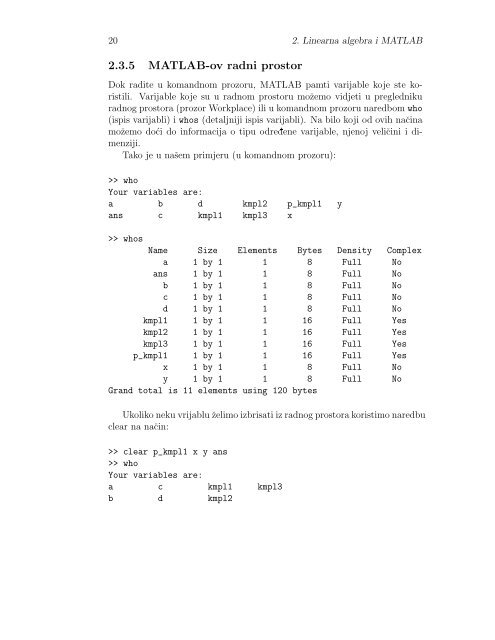 NumeriÄka linearna algebra - Odjel za matematiku - SveuÄiliÅ¡te ...