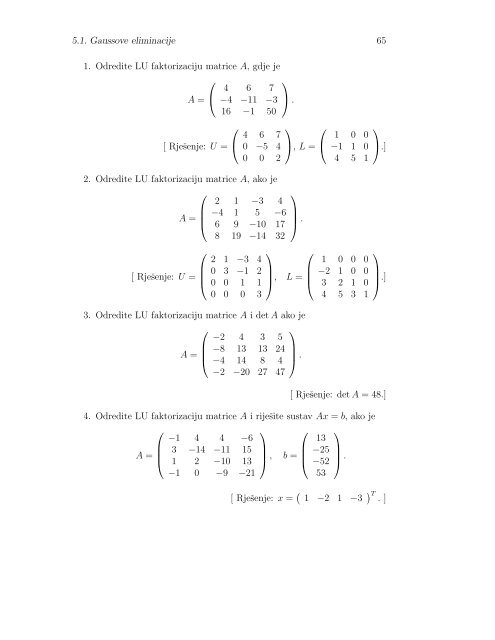 NumeriÄka linearna algebra - Odjel za matematiku - SveuÄiliÅ¡te ...