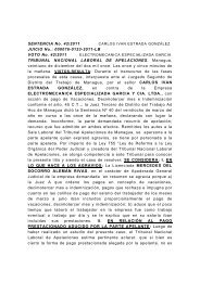 SENTENCIA No. 42/2011 JUICIO No.: 000076-0123 ... - Poder Judicial