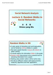 Lecture 3: Random Walks in Social Networks