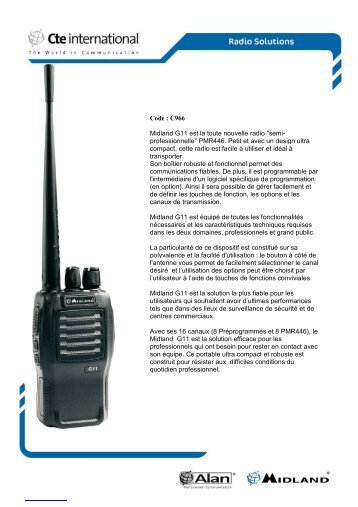 Midland G11S - Talkie Walkie