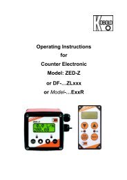 Operating Instructions for Counter Electronic Model: ZED-Z ... - Kobold