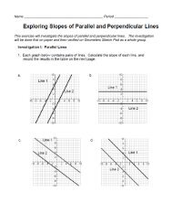 Slope of parallel and perpendicular line investigation