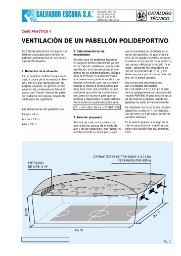 ventilación de un pabellón polideportivo - Salvador Escoda SA