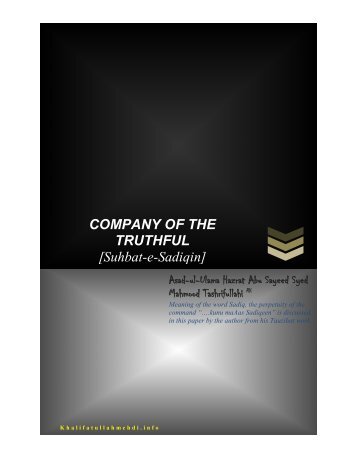 COMPANY OF THE TRUTHFUL - Khalifatullah Mehdi