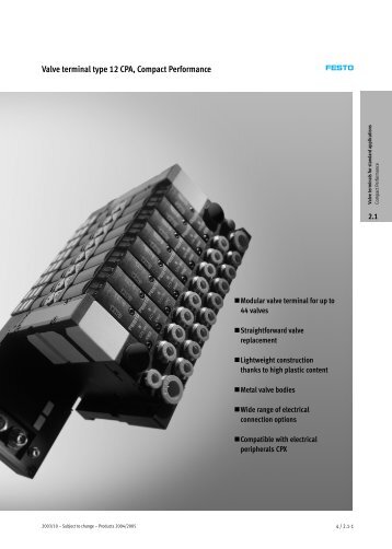 Valve terminal type 12 CPA, Compact Performance - Zycon