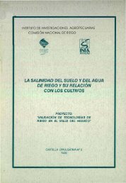 la salinidad del suelo ydel agua de riego ysu relación con los cultivos