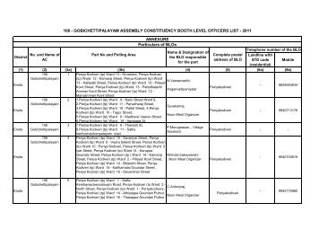 106 - GOBICHETTIPALAYAM ASSEMBLY ... - Elections.tn.gov.in