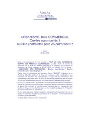 Urbanisme bail commercial-actes - CREDA
