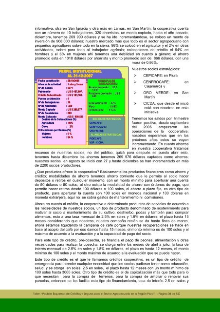 Memoria Taller Posibles Esquemas de Seguros Piura - GestiÃ³n del ...